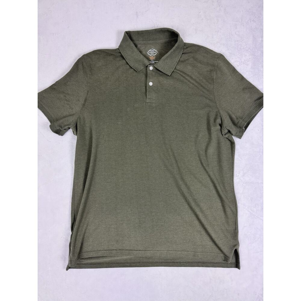 Men’s St Johns Bay Polo Shirt Mens XL Green Comfort Flex Classic Fit Golf